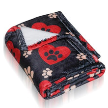 Load image into Gallery viewer, Gowyeg Premium Soft Dog Blanket Washable,43"x30" Cat Blanket for Indoor Cats Large Medium Small Dog Gifts Puppy Essentials (Red/Black)