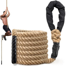 Load image into Gallery viewer, Climbing Rope Gym Workout - 10FT Heavy Duty Jute Thick Ropes for Adults Strength Training Outdoor Tree Swing Indoor Home Fitness Exercise - 1.5 Inch