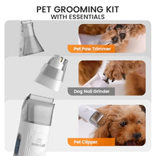 Load image into Gallery viewer, oneisall Dog Grooming Vacuum, Pet Grooming Vacuum with Clipper Nail Grinder, 1.5L Dust Cup Dog deshedding Brush with 7 Tools for Shedding Pet Hair, Home Cleaning (Grey)