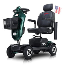 Load image into Gallery viewer, Metro Mobility 4 Wheel All Terrain Mobility Scooters for Seniors - 300 lbs Capacity Electric Mobility Scooter for Adults - Long Range Power Extended Battery w/Thickened Seat and Crutch Box - Emerald
