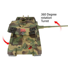 Load image into Gallery viewer, Modified Edition 1/16 2.4ghz Remote Control German King Tiger Henschel Tank Model(360-Degree Rotating Turret)