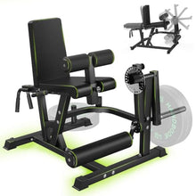 Load image into Gallery viewer, HANDBODE Leg Extension and Curl Machine, Adjustable Leg Exercise Machine, Seated Leg Press Extension and Lying Hamstring Curl Machine for Home Gym, Leg Workout Equipment Fit 1'' and 2'' Plate