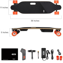 Load image into Gallery viewer, Electric Skateboard with Remote, 2500 * 2 Powerful Belt Motors, 28MPH/45KPH Top Speed, UP to 28Mlies/45KM Range