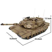 Load image into Gallery viewer, HengLong Modified Edition 1/16 2.4ghz Remote Control US M1A2 Abrams Tank Model(360-Degree Rotating Turret)