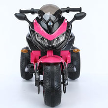 Load image into Gallery viewer, 3-Wheel Ride-On Toy Motorbike with Lighting Wheels, Music Player (Connect with Phone) and Hand Drive (Pink)