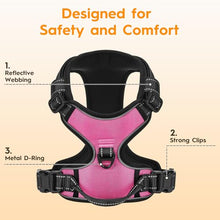 Load image into Gallery viewer, No Pull Dog Harness, No-Choke Soft Padded Reflective Dog Vest Harness with Front Clip & Top Handle, 2 Quick-Release Buckles, Adjustable for Small Medium Large Dogs