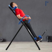 Load image into Gallery viewer, ChronosGear 330.7lbs Load Capacity Inversion Table, Adjustable Ab Trainer Machine with 4 Inverted Gear, Strength Training Inversion Equipment for All Ages from 4.27-6.07ft in Height (Black+Blue)