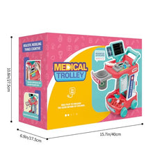 Load image into Gallery viewer, Liberry Doctor Kit for Toddlers Ages 3 4 5, Pretend Kids Doctor Playset with Cart, Costume and Stethoscope, Role Play Medical Toys Birthday Gift for Girls Boys (Red)