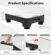 Load image into Gallery viewer, LIFTOZA 5-Level Adjustable Step Stool, 700 LBS Capacity Safety Bed Step for Seniors, Exercise Setp Platform, Portable Stair Assist for Elderly, Wide Step up for Kitchen, Car, Bedside & Shower, White