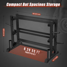 Load image into Gallery viewer, 3-Tier Dumbbell Rack, 1200LB Capacity Adjustable Weight Rack for Home Gym -(Rack Only)