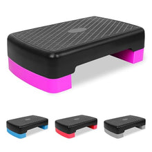 Load image into Gallery viewer, MIIUDGIG 18'' Adjustable Aerobic Step Platform, Adjustable Fitness 4-6in Exercise Stepper Workout with 2 Risers, Aerobics Stepper Workout Stepper for Home Gym Cardio Strength & Training (Purple)