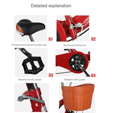 Load image into Gallery viewer, Black, Style 2, Adult Tricycle,16 inch 3-Wheels Trike Bicycle Lightweight Foldable Bikes for The Elderly, Human-Powered Pedal Tricycle