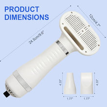 Load image into Gallery viewer, 3-in-1 Pet Hair Dryer Brush for Dogs & Cats – Portable Blower & Slicker Brush, Adjustable Temperature, Overheat Protection
