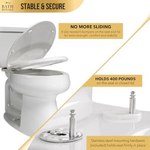 Load image into Gallery viewer, Bath Royale Soft Close Toilet Seat Round with Lid BR500-00 White, Comfortable, Durable, Sturdy, Stain-Resistant and Easy to Clean, Fits All Toilet Brands, Executive Series