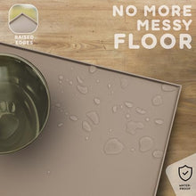 Load image into Gallery viewer, PetHappily Dog Food Mat - Raised Edges Dogs Mat for Food and Water Prevent Spill, Waterproof Cat Food Mats Protect Floors, Easy Clean Dog Bowl Mats for Food and Water, Silicone Pet Food Tray