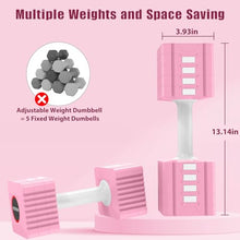 Load image into Gallery viewer, Adjustable Weight Dumbbells Set of 2, 3.4lb/5.7lb/8lb/10.3lb/12.6lb Each Hand Weight Sets for Women/Men, Adjustable Dumbbells Set for Home Gym Fitness Workout Strength Training