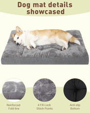 Load image into Gallery viewer, NUPIDA Dog Bed for Crate for Large Dog, Machine Washable Bed XL Crate Plush Pet Kennel Pad with Non-Slip Bottom, Pet Sleeping Mat, 41x27 inch, Dark Gray