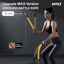 Load image into Gallery viewer, IPO 2026 Upgrade Weighted Ropeless Battle Ropes, Heavy Duty Portable Cordless Battle Ropes for Home Gym, home fitness workout Rope for Strength Building suitable Men & Women (Yellow, Yellow Max)