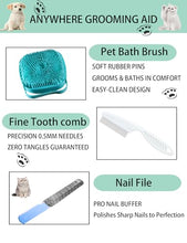 Load image into Gallery viewer, Dog Cat Grooming Kit, Brushes, Dematting Rake and Comb, Nail Clipper, Nail File, Flea Comb (Blue 6 Kits)