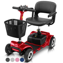 Load image into Gallery viewer, Vive 4 Wheel Mobility Scooter - Electric Powered Wheelchair Device - Compact Heavy Duty Mobile for Travel, Adults, Elderly - Long Range Power Extended Battery with Charger & Basket