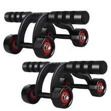 Load image into Gallery viewer, 2 Pack 4-Wheel Ab Roller Abdominal Exercise Roller for Six Pack Abs, Core Workout Trainer
