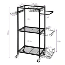 Load image into Gallery viewer, HASAKIESAA Workout Equipment Storage Rack Metal Storage Rack with Wheels for Dumbbells