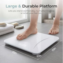 Load image into Gallery viewer, Schneider Highly Accurate Digital Bathroom Scales, 400 lbs Capacity Accurate to 0.05lb, Physician Grade with Sturdy Tempered Glass Larger LED Weighting Scale for Body Weight, Pet - Batteries Included