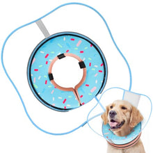 Load image into Gallery viewer, Sponge Dog Cone Collar, Dog Donut Collar After Surgery with Clear Shield, Adjustable Soft Cone for Dogs to Stop Licking-Comfy Cone for Large Medium Small Dogs (DonutBlue,XL)