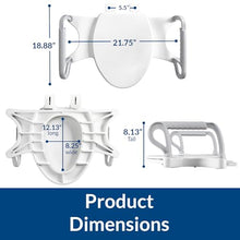 Load image into Gallery viewer, Bemis Assist Toilet Seat with Built-in Support Handles, Hinges Never Loosen, Fits Round and Elongated