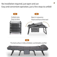 Load image into Gallery viewer, Portable Camping Cot with 450LBS Capacity, Thick Memory Foam Mattress, Folding Bed for Adults, Comfortable Outdoor Sleeping Solution, 70.9in Length