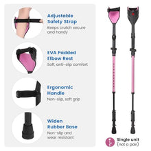 Load image into Gallery viewer, Ergonomic Forearm Crutches Spring Assist Crutches for Adults,Comfortable and Height Adjustable Arm Crutches