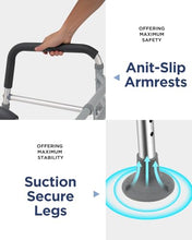 Load image into Gallery viewer, Toilet Safety Rails for Seniors, Adjustable & Foldable Toilet Frame for Elderly and Disabled, Handicap Toilet Handles Fits Any Toilet (350 lb)