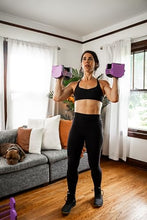 Load image into Gallery viewer, PowerBlock Sport 24 Adjustable Dumbbells, Sold in Pairs, 3-24 lb. Dumbbells, Durable Steel Build, Innovative At Home Workout Equipment, All-in-One Exercise Product, Strength Training, Lavender