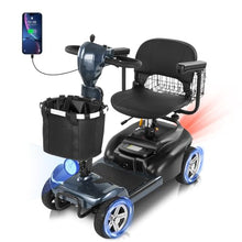 Load image into Gallery viewer, 35 Miles 4 Wheels Mobility Scooter for Seniors/Adults Up to 300LBS,350W Electric Wheelchair Detachable Lithium Battery,Dual Baskets,Rotating Seat,with Taillight, USB Charging, Gray