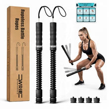 Load image into Gallery viewer, Ropeless Battle Ropes Weighted, Home Gym Equipment, Fat Burning Cardio, Small Space Exercise Equipment, Shoulder Exercise Stick, Travel Workout Equipment, Arm workout, Core Strength Training Equipment