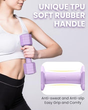 Load image into Gallery viewer, Adjustable Dumbbells Set 4 in 1 Hand Weights Set for Women Men 10 LB Dumbbell Pair Each 2lbs 3lbs 4lbs 5lbs Weights Dumbbells Set with TPU Soft Rubber Handle for Home Gym Exercise Fitness - Purple