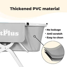 Load image into Gallery viewer, KITPLUS Portable Dog Bathtub, 5 Height Adjustable Dog Washing Station for Pet Shower and Grooming Foldable Bathing Tub with Storage & Anti-Slip Design for Small Large Dogs Cats