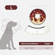 Load image into Gallery viewer, Supet Raised Inflatable Dog Cone After Surgery - Adjustable Recovery Donut Collar with Removable Shield to Stop Licking Wounds & Protect Stitches - Soft Dog Cone Alternative for Large Dogs (Brown,L)