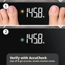 Load image into Gallery viewer, Greater Goods AccuCheck Digital Scale for Body Weight - Accurate Digital Bathroom Scale with High-Precision Sensors, Large Easy-to-Read Backlit Display, 400 lb Capacity, Auto Step-On (Black)