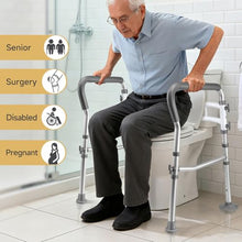 Load image into Gallery viewer, Toilet Safety Rails for Seniors, Adjustable Toilet Safety Frame Handles Fits Most Toilets, Gifts for Handicap and Disabled Seniors Elderly, Foldable, Safe Weight Capacity of 330 lbs(150KG)