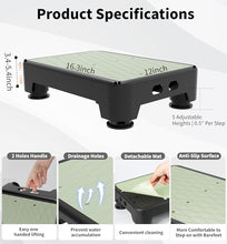 Load image into Gallery viewer, LIFTOZA 5-Level Adjustable Step Stool, Noctilucent Bedside Step, 700 LBS Capacity Safety Step Platform, Indoor and Outdoor Foot Stool for Seniors and Kids, Wide Step Stools Elderly Assistance at Night