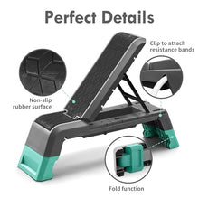 Load image into Gallery viewer, leikefitness Exercise Step Platform, Multifunctional Aerobic Deck with Cord and Adjustable Dumbbell & Weight Bench, Fitness Equipment for Workout Home Gym, GM5821 (Black)