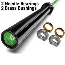 Load image into Gallery viewer, RICHUANG 7ft Olympic Barbell Weight Bar for Weightlifting- 500LBS-Green