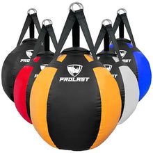 Load image into Gallery viewer, PROLAST Wrecking Ball Heavy Punching Bag for Adults, Hook and Uppercut, Body Snatcher, Boxing, MMA, Muay Thai Training Equipment, Unfilled, 65 lbs, Rhino Yellow