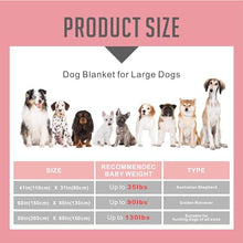 Load image into Gallery viewer, Gowyeg Upgraded Dog Blankets for Large Dogs, Cat Flannel Blankets Washable, with Premium 300GSM Soft Pet Throw Cover for Kennel Crate Bed, Cute Paw Pattern,50x60 inch,Grey & Pink.