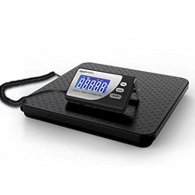 Load image into Gallery viewer, Amazon Basics Digital Postal Scale with Tare Function, Heavy Duty, Aluminium Platform, 440 lb Capacity, Digital Shipping, Portable, Black