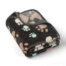 Load image into Gallery viewer, Gowyeg Dog Blankets for Large Dogs, Upgraded Pet Cat Flannel Blankets Washable, Premium 300GSM Soft Pet Throw Cover for Kennel Crate Bed, Sofas, Cute Paw Pattern, 80x60 inch, Grey
