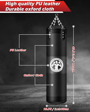 Load image into Gallery viewer, YORWHIN Hanging Punching Bag for Adults, 4FT Oxford Boxing Heavy Bag, Heavy Boxing Bag Set with Hand Wraps Chains, Kick Punching Bags for MMA Karate Kickboxing Boxing Muay Thai Training(Unfilled)
