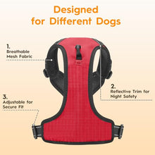 Load image into Gallery viewer, No Pull Dog Harness, No-Choke Soft Padded Reflective Dog Vest Harness with Front Clip & Top Handle, 2 Quick-Release Buckles, Adjustable for Small Medium Large Dogs