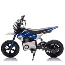 Load image into Gallery viewer, 24V Kids Ride On Electric Toy Motocross Motorcycle,200W High Speed Hub Motor, Rear Wheel Shock Absorber, Adjustable Speed (Blue)
